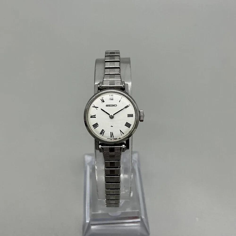 Vintage Seiko Womens Watch 20mm Silver Dial Manual Wind Stainless 11-0030